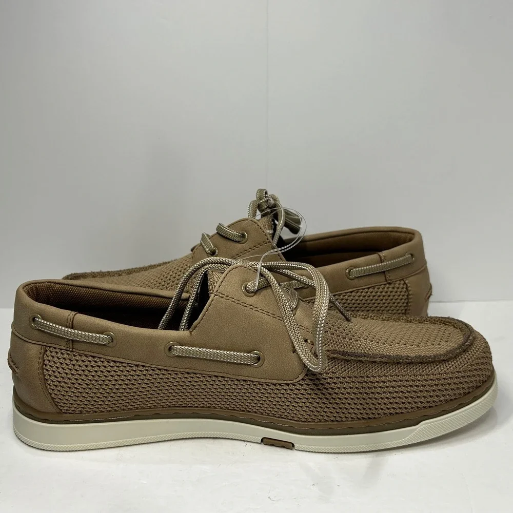 Madden Mens Tan Mesh Boat Shoes Ortholite Loafers Brown US 9.5 Preppy‎ Boat Shoe